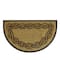 Black Rubber & Coir Outdoor Half Round Door Mat, 29.5" x 17.5"